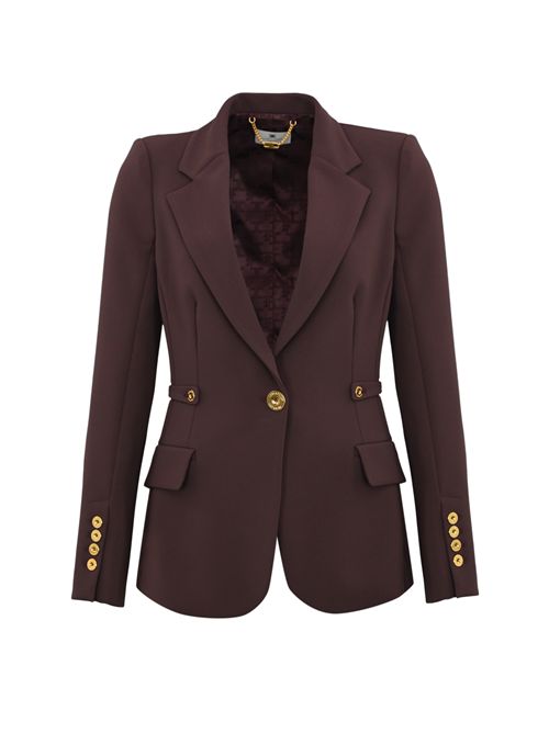 Giacca in crepe leggero con bottoni gioiello Elisabetta Franchi | GI17556E2EA4
